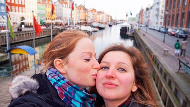 Two women, a lesbian couple, having fertility treatment abroad