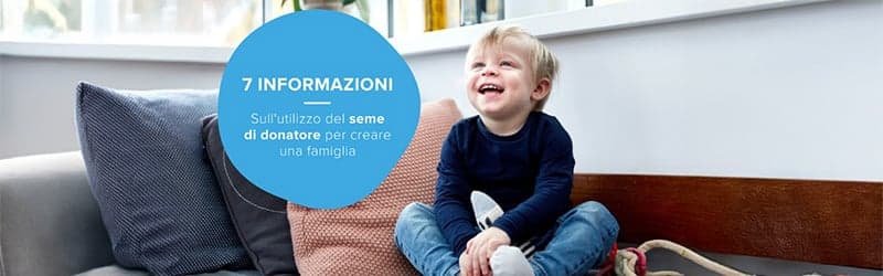 Un bambino felice concepito con l'aiuto di un donatore Un bambino felice concepito con l'aiuto di un donatore