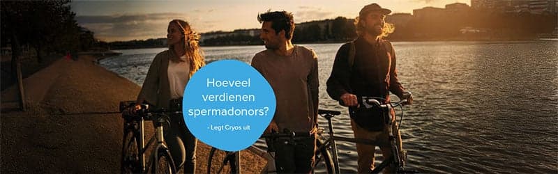 Spermadonors langs de oever van een meer Spermadonors langs de oever van een meer
