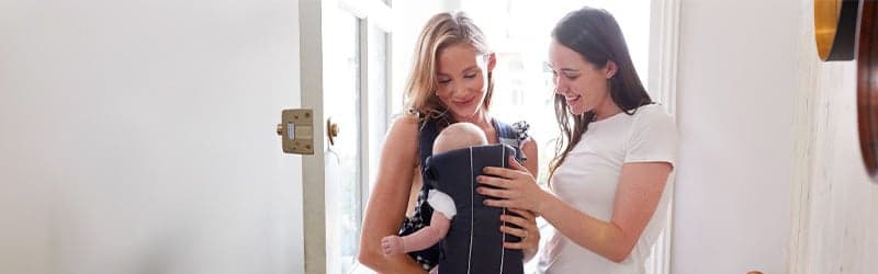 Two women with a donor-conceived child Two women with a donor-conceived child