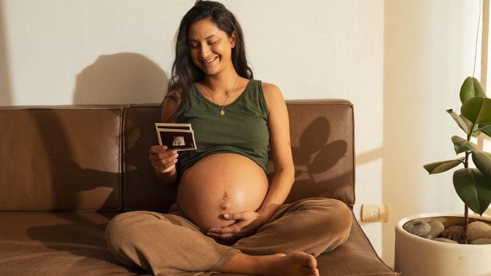 Pregnant woman who has used donor sperm to have her dream of a baby come true Pregnant woman who has used donor sperm to have her dream of a baby come true