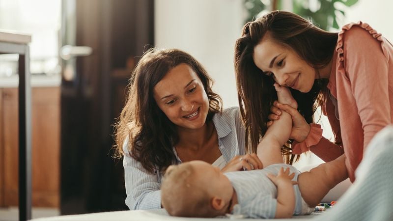 Two women and their donor-conceived child