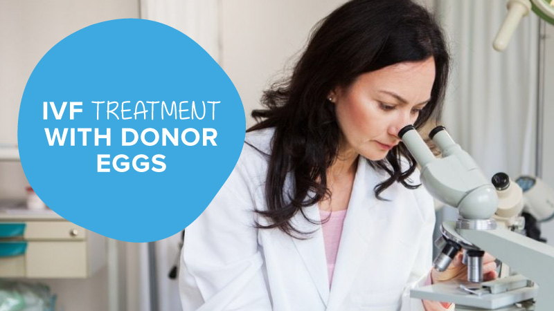 A fertility doctor performing IVF treatment with donor eggs