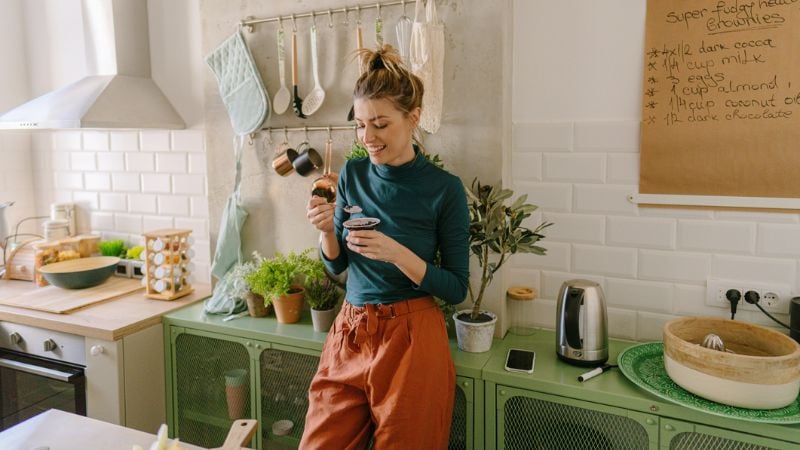 Woman focusing on her diet