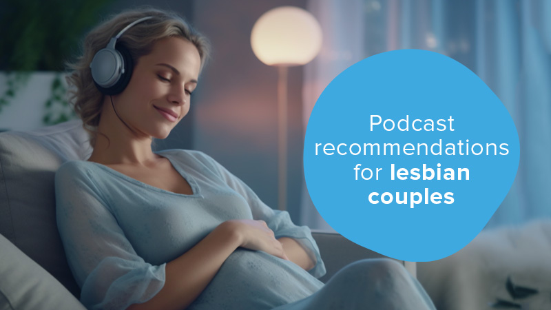 Woman sitting in her chair listening to podcast