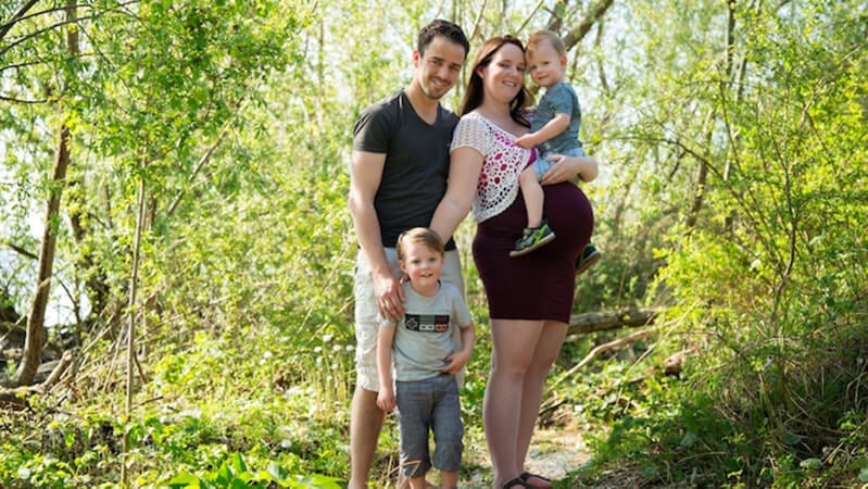 Toyah and her husband with their two boys who are donor children conceived with the help from a sperm donor