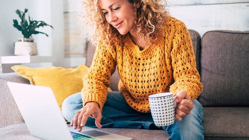 Woman researching facts about fertility