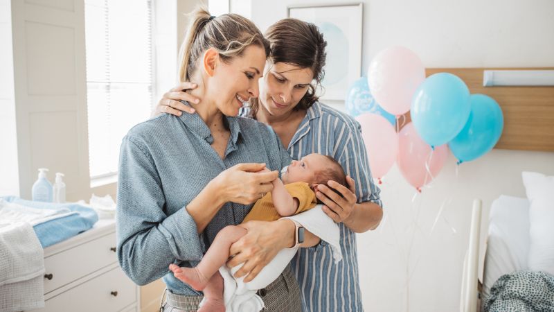Lesbian moms and their donor-conceived child