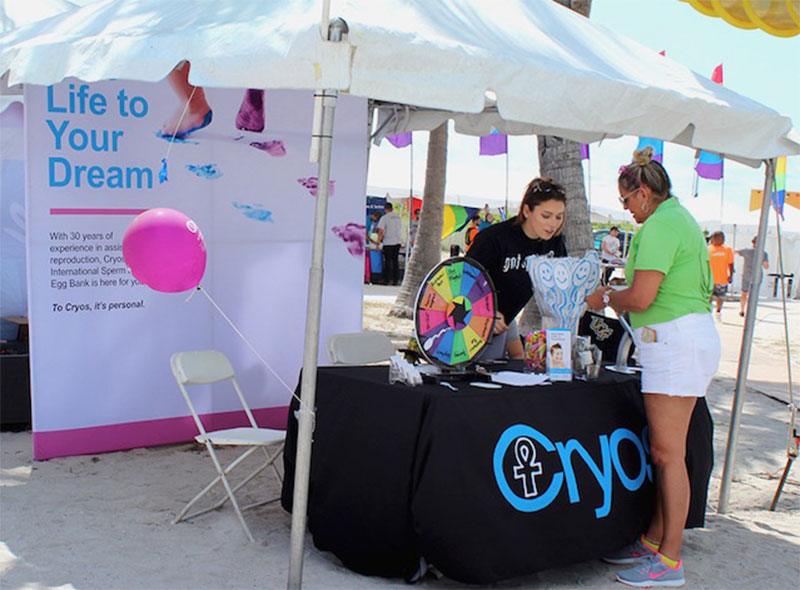 Miami Beach - LGBTQ Pride Parade - Cryos Booth