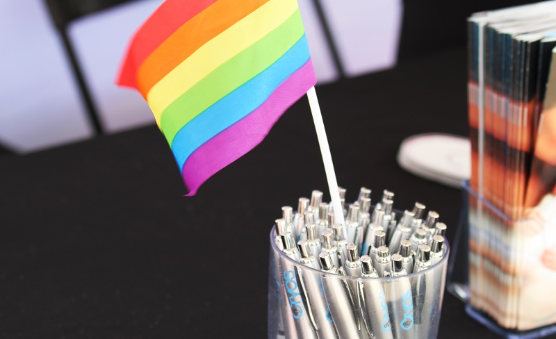 Cryos International Sperm and Egg Bank attended Fort Lauderdale Pride - LGBTQ - Pride Fort Lauderdale - Rainbow light up pens 