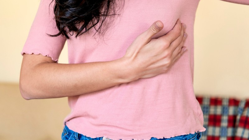 One of the signs of early pregnancy is tension in the breast