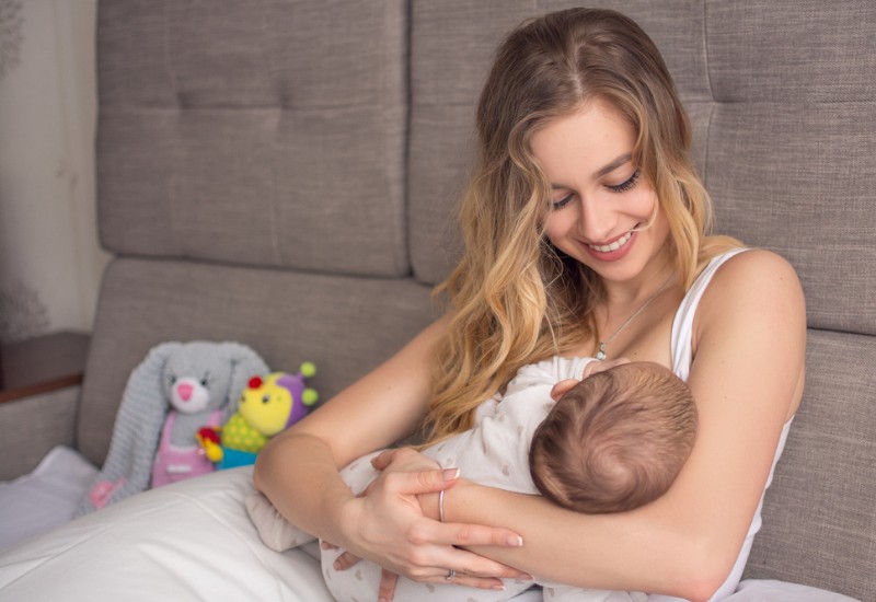 A Single Mother by Choice breastfeeding her child