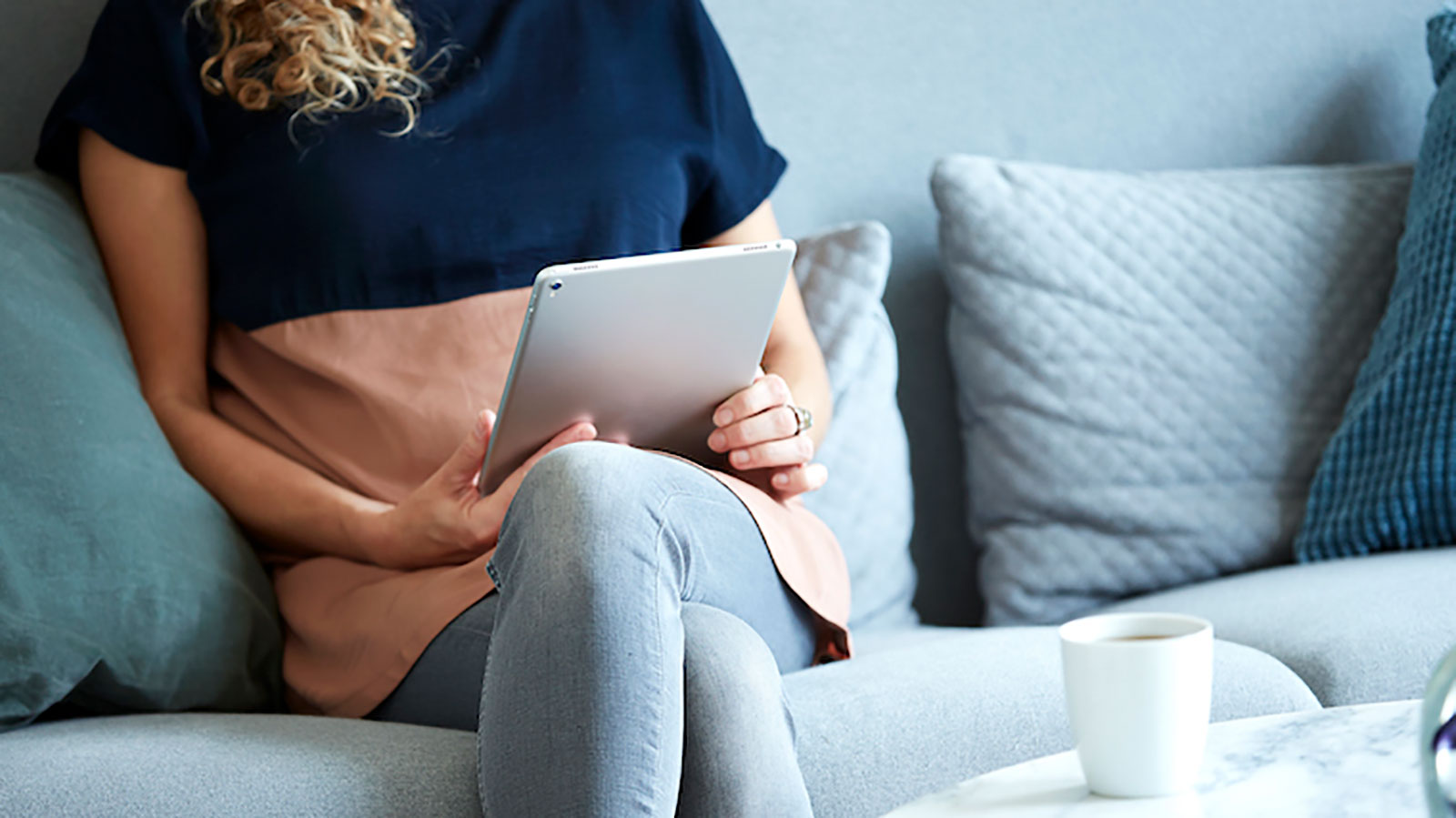Woman with iPad