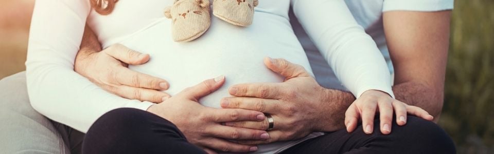 Happy pregnant couple