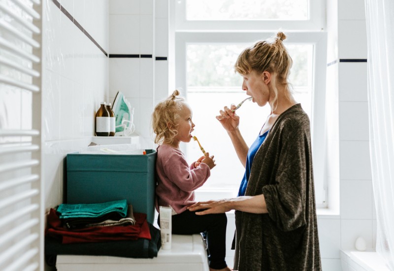 A single mother by choice with her daughter