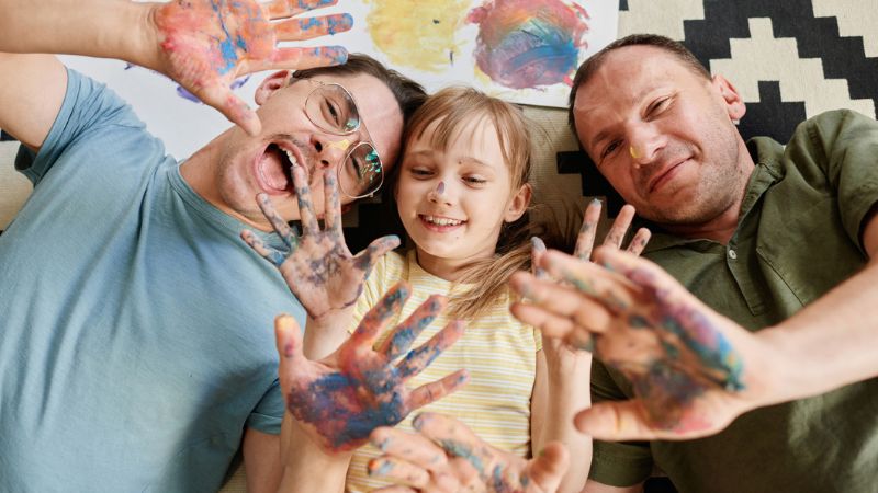 LGBT+ family having fun