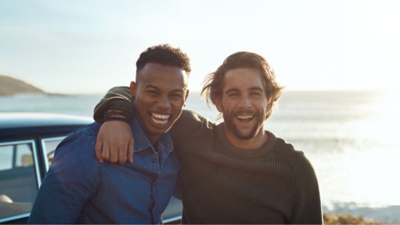 Two sperm donors at the beach