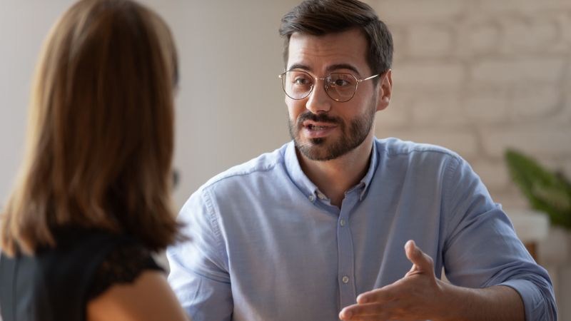 Man talking about fertility treatment with a friend