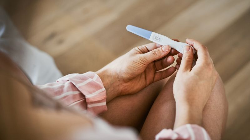 A positive pregnancy test conceived with donor sperm