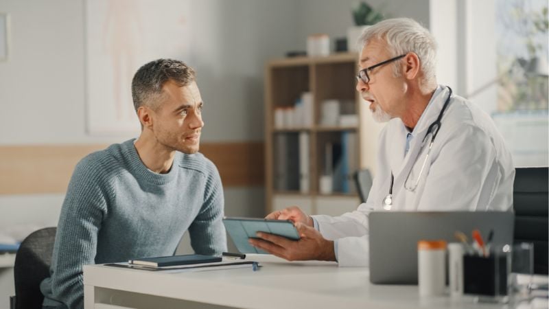 Man visiting the doctor