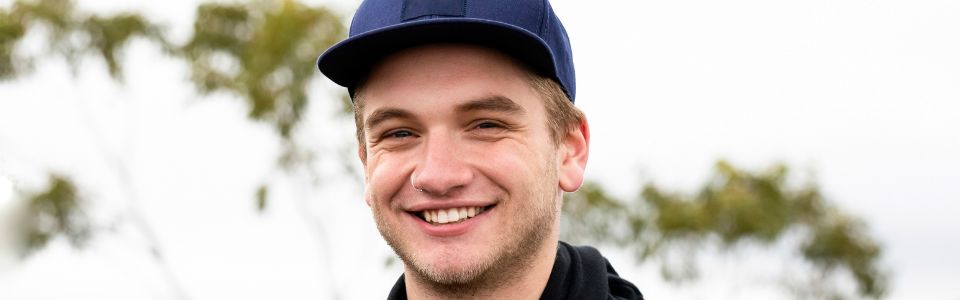 Sperm donor smiling