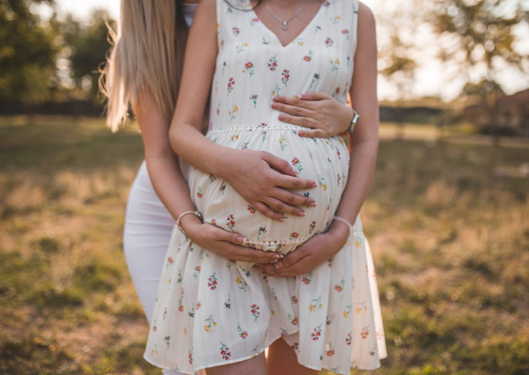 Pregnant LGBT couple expecting baby