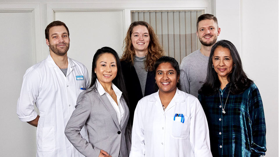 Cryos employees at the Cryos headquarters in Aarhus.