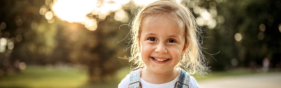 Donor-conceived child feeling happy