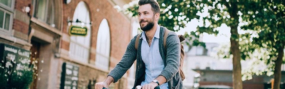 Samenspender auf einem Fahrrad