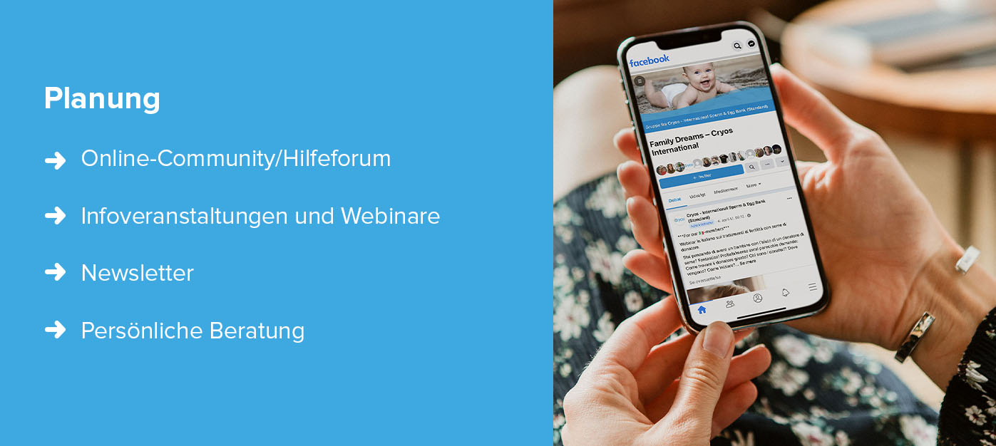 Cryos-Hilfestellungen zur Planung der Schwangerschaft mit Spendersamen Cryos-Hilfestellungen zur Planung der Schwangerschaft mit Spendersamen