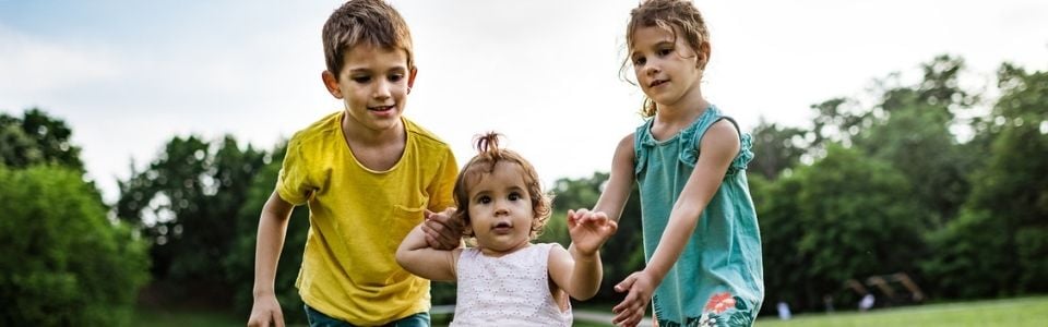 Three donor-conceived children playing Three donor-conceived children playing