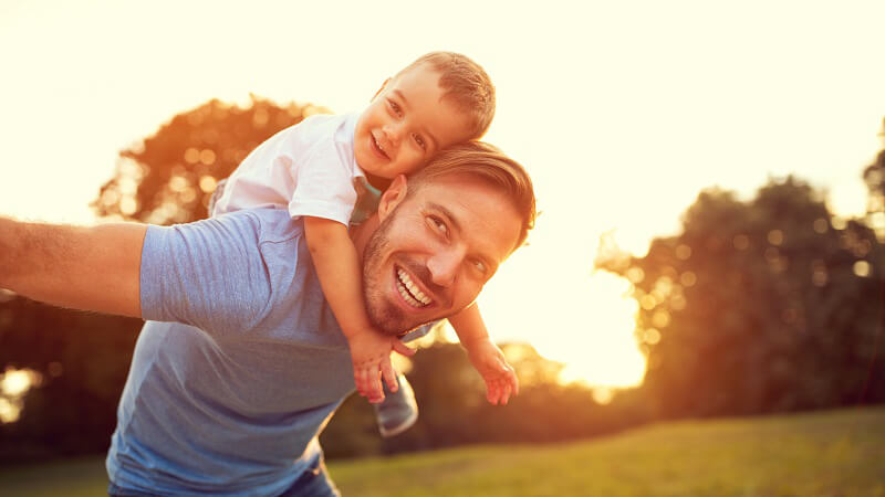 A man suffering form male infertility and his donor-conceived child