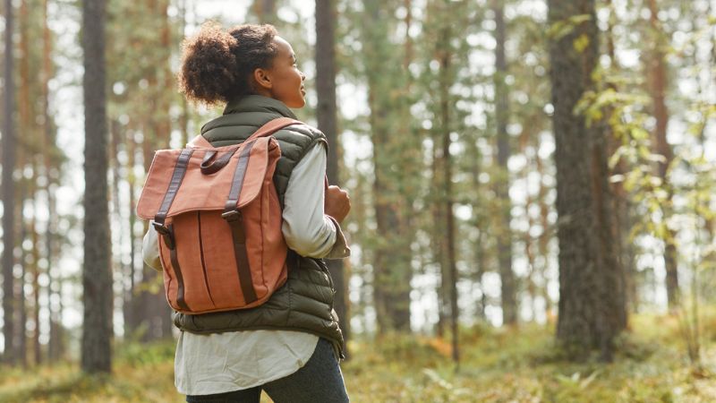Woman in the woods