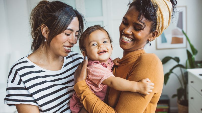 Lesbian couples and their child Lesbian couples and their child